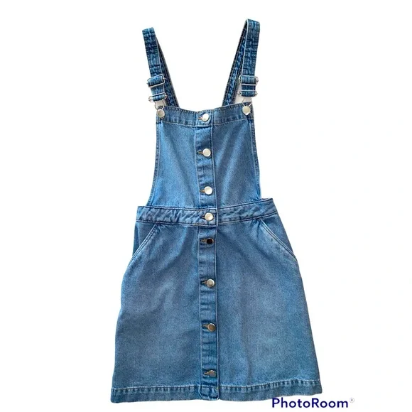 Overalls Blue Denim Dress size 4 Divided by H&M Perfect condition!